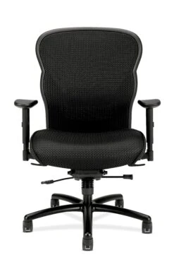 HON Wave Mesh Big And Tall Executive Chair | Knee-Tilt | Adjustable Arms | Black Mesh Back | Black Fabric Seat -Hon Store basyx HVL700Series HVL705.VM10 000 001