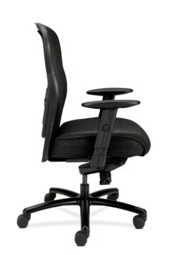 HON Wave Mesh Big And Tall Executive Chair | Knee-Tilt | Adjustable Arms | Black Mesh Back | Black Fabric Seat -Hon Store basyx HVL700Series HVL705.VM10 090 001