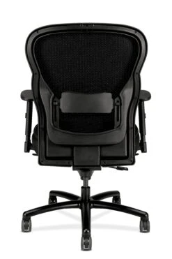 HON Wave Mesh Big And Tall Executive Chair | Knee-Tilt | Adjustable Arms | Black Mesh Back | Black Fabric Seat -Hon Store basyx HVL700Series HVL705.VM10 180 001