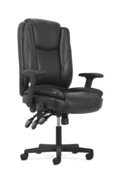 Sadie High-Back Task Chair | Height Adjustable Arms | Height Adjustable Back | Black Leather 13 Sadie High-Back Task Chair | Height Adjustable Arms | Height Adjustable Back | Black Leather -Hon Store basyx HighBackTask HVST331 045 001