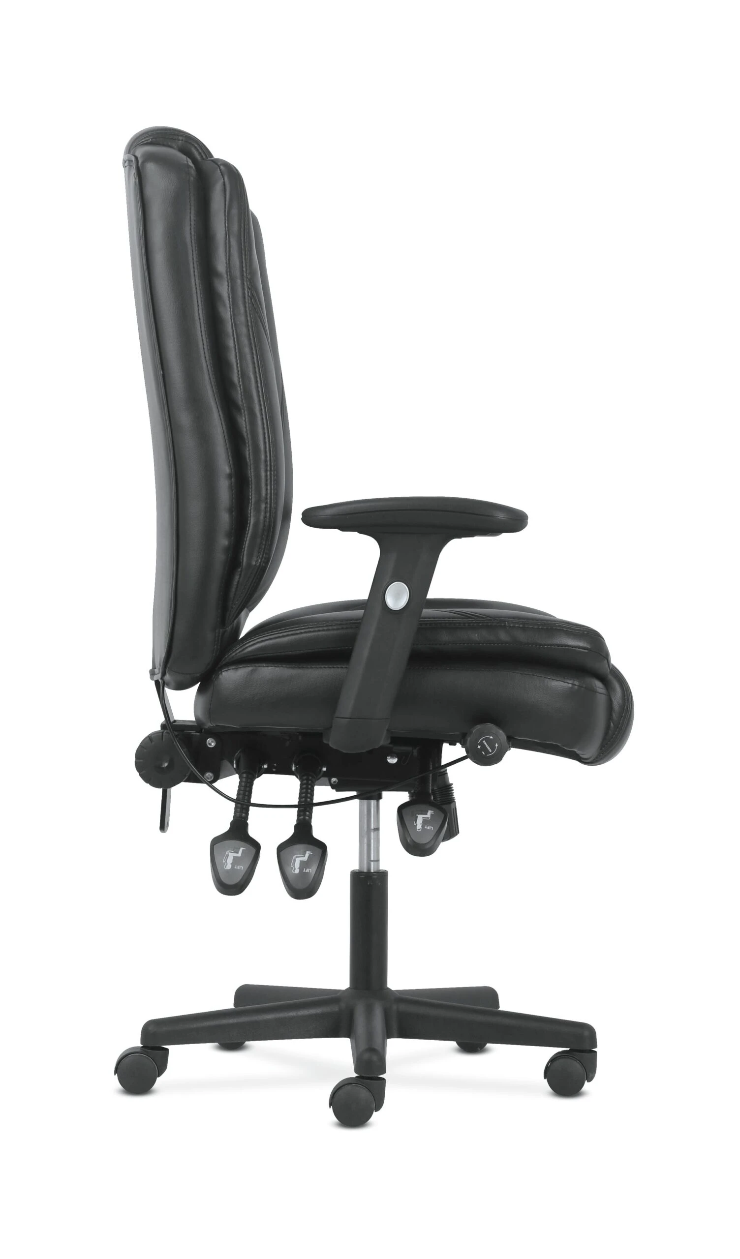 Sadie High-Back Task Chair | Height Adjustable Arms | Height Adjustable Back | Black Leather 8 Sadie High-Back Task Chair | Height Adjustable Arms | Height Adjustable Back | Black Leather - Image 6