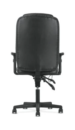 Sadie High-Back Task Chair | Height Adjustable Arms | Height Adjustable Back | Black Leather