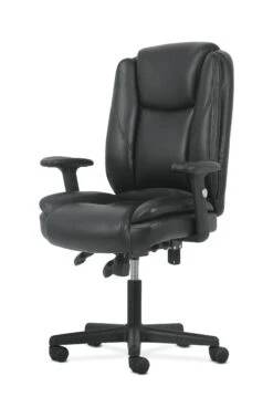 Sadie High-Back Task Chair | Height Adjustable Arms | Height Adjustable Back | Black Leather 12 Sadie High-Back Task Chair | Height Adjustable Arms | Height Adjustable Back | Black Leather -Hon Store basyx HighBackTask HVST331 315 001