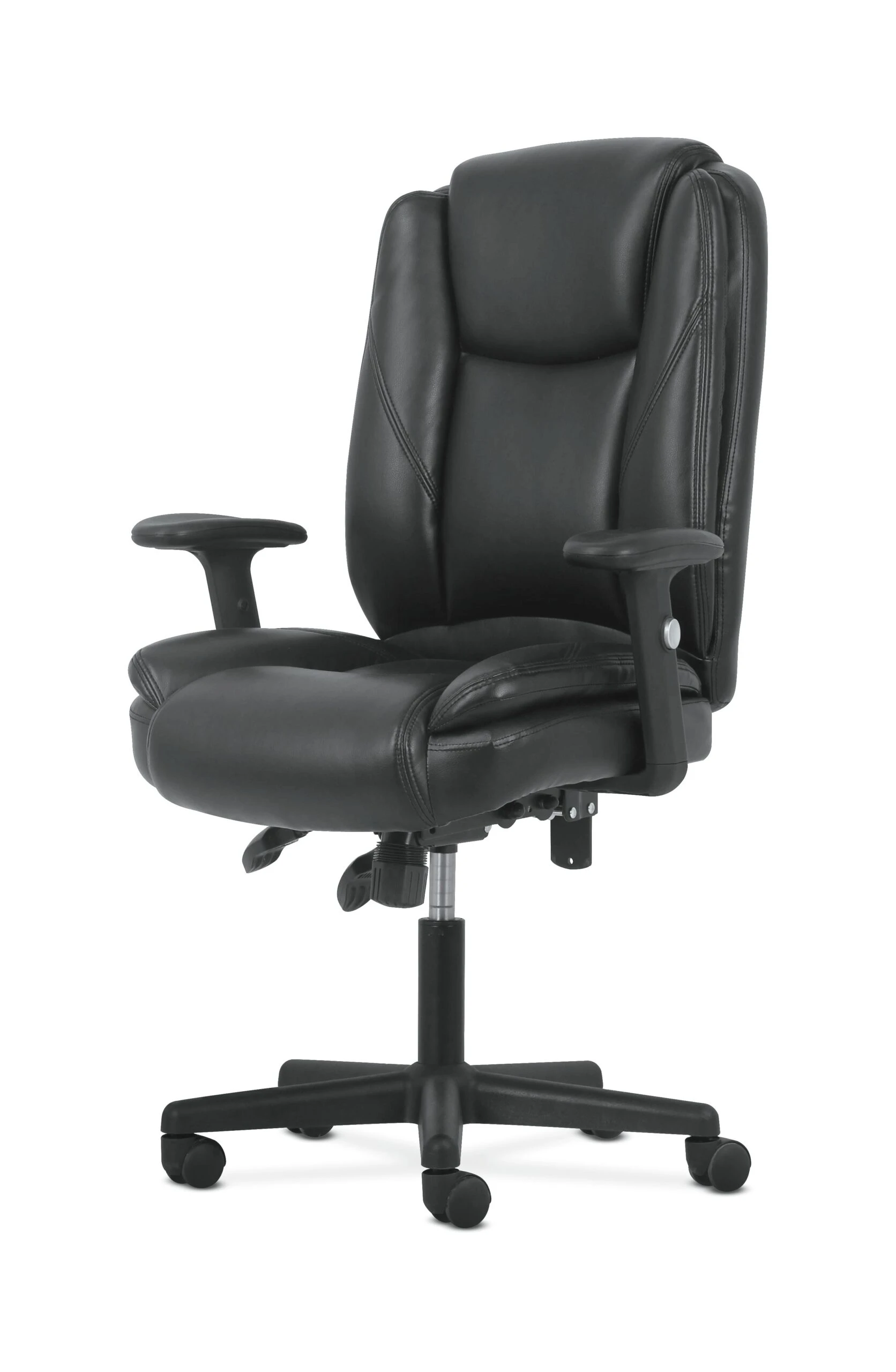 Sadie High-Back Task Chair | Height Adjustable Arms | Height Adjustable Back | Black Leather 6 Sadie High-Back Task Chair | Height Adjustable Arms | Height Adjustable Back | Black Leather - Image 4