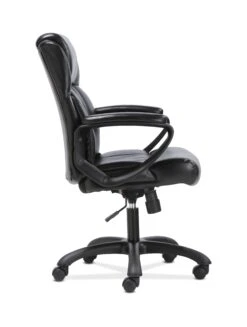 Sadie Mid-Back Executive Chair | Fixed Padded Arms | Black Leather 14 Sadie Mid-Back Executive Chair | Fixed Padded Arms | Black Leather -Hon Store basyx MidBackExecutive HVST305 090 001