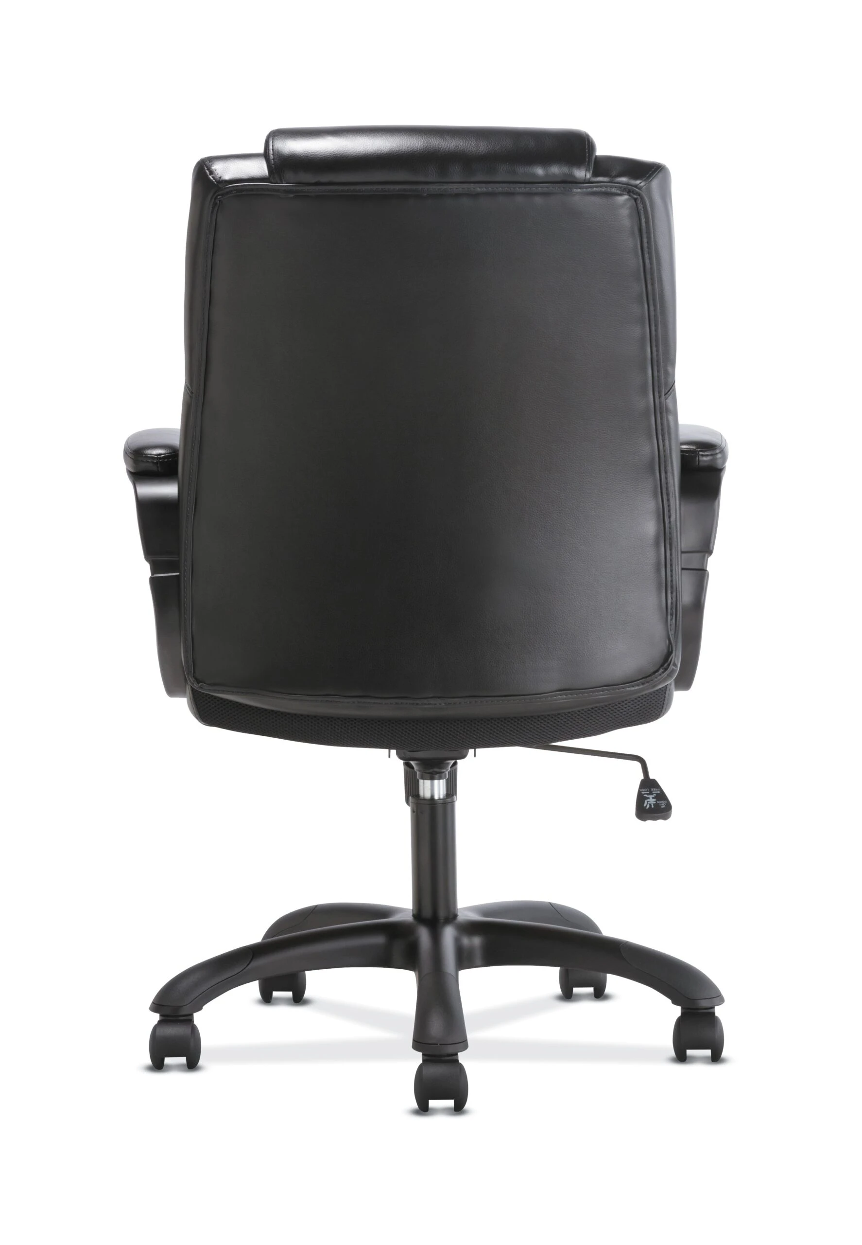 Sadie Mid-Back Executive Chair | Fixed Padded Arms | Black Leather 3 Sadie Mid-Back Executive Chair | Fixed Padded Arms | Black Leather