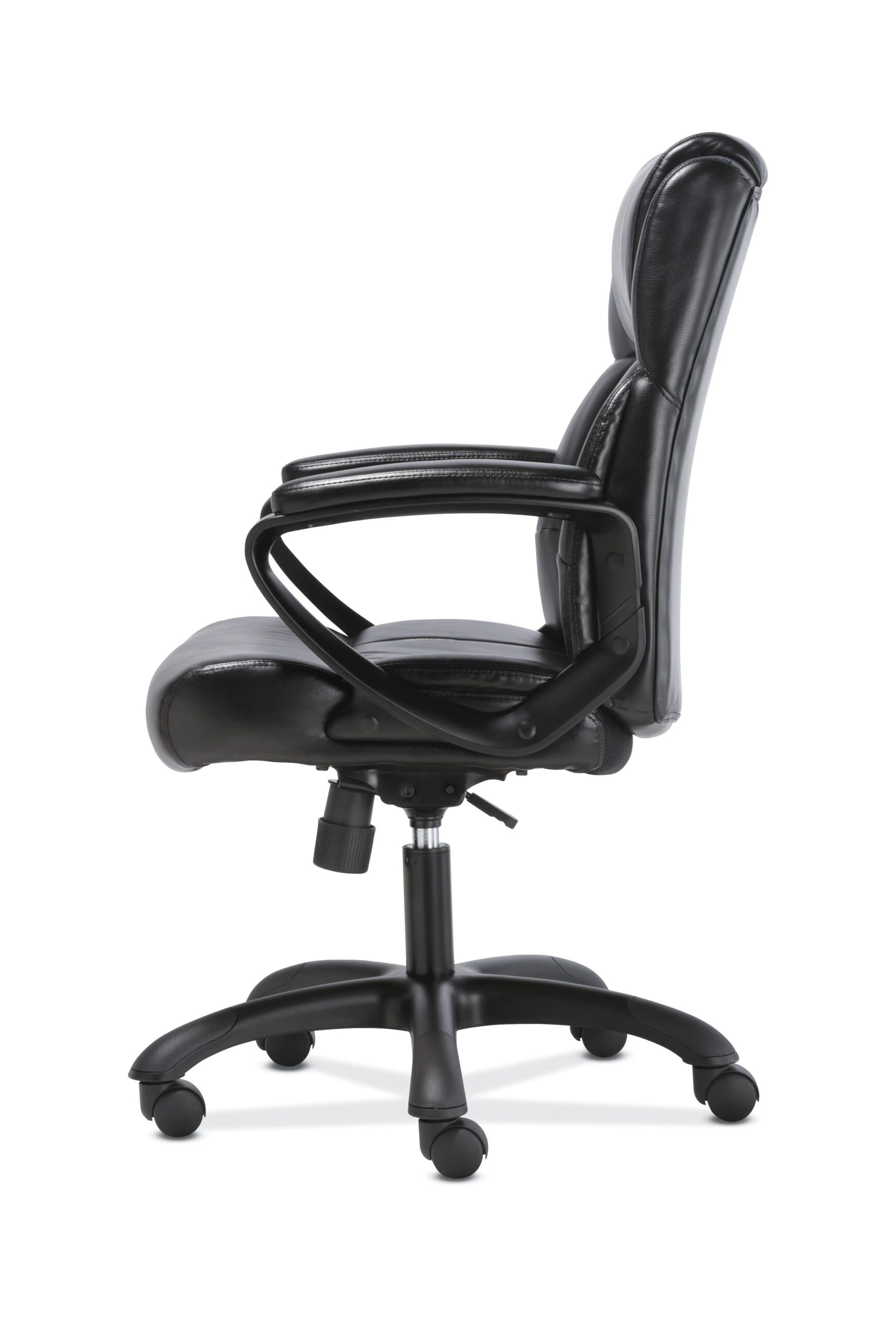 Sadie Mid-Back Executive Chair | Fixed Padded Arms | Black Leather 5 Sadie Mid-Back Executive Chair | Fixed Padded Arms | Black Leather - Image 3