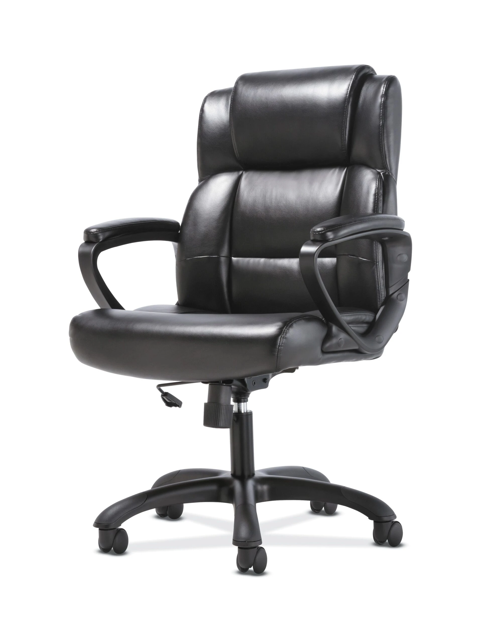 Sadie Mid-Back Executive Chair | Fixed Padded Arms | Black Leather 6 Sadie Mid-Back Executive Chair | Fixed Padded Arms | Black Leather - Image 4